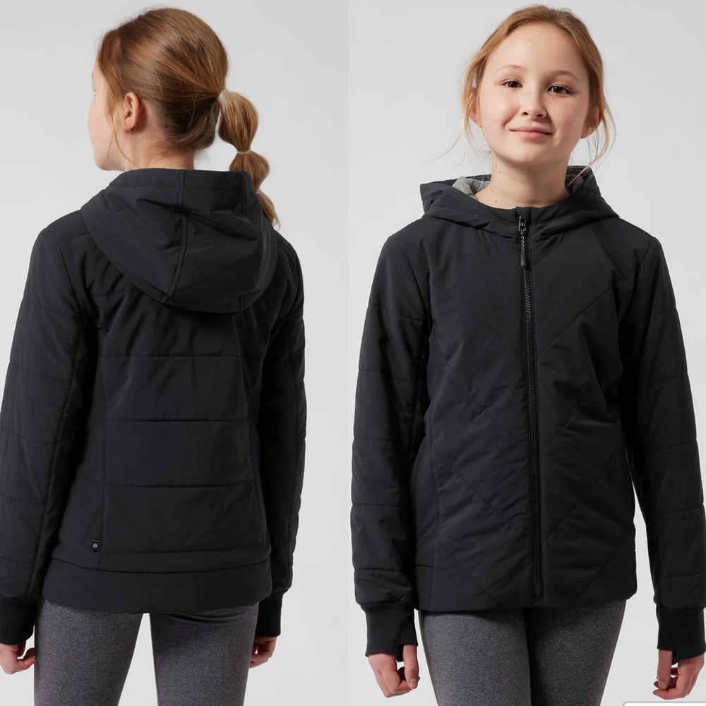 Athleta Gray Hooded Jacket